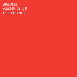 #F03B33 - Red Orange Color Image