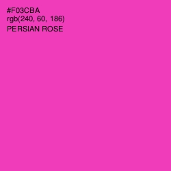 #F03CBA - Persian Rose Color Image