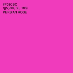 #F03CBC - Persian Rose Color Image