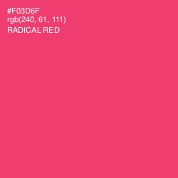 #F03D6F - Radical Red Color Image