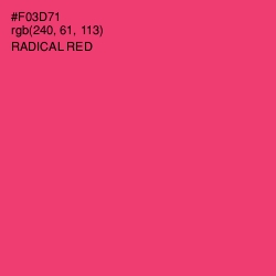 #F03D71 - Radical Red Color Image