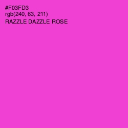 #F03FD3 - Razzle Dazzle Rose Color Image