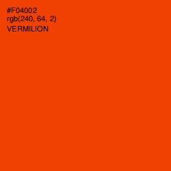 #F04002 - Vermilion Color Image