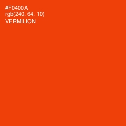 #F0400A - Vermilion Color Image