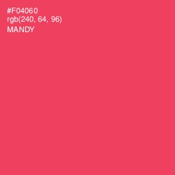 #F04060 - Mandy Color Image