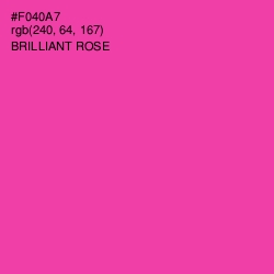 #F040A7 - Brilliant Rose Color Image