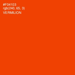 #F04103 - Vermilion Color Image