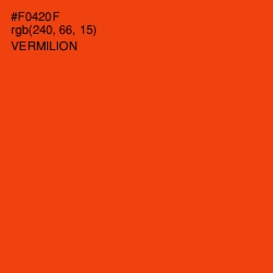 #F0420F - Vermilion Color Image