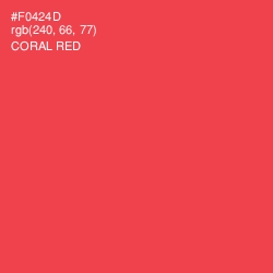 #F0424D - Coral Red Color Image