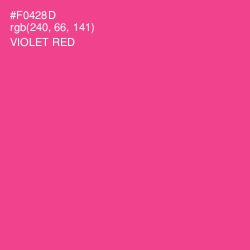 #F0428D - Violet Red Color Image