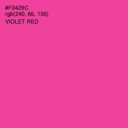 #F0429C - Violet Red Color Image