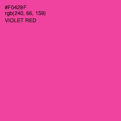 #F0429F - Violet Red Color Image