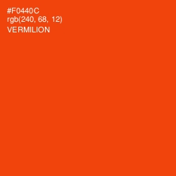 #F0440C - Vermilion Color Image