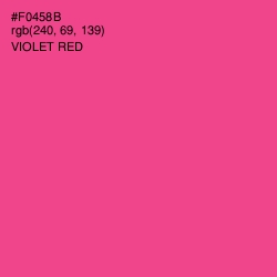 #F0458B - Violet Red Color Image