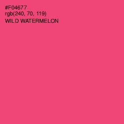 #F04677 - Wild Watermelon Color Image