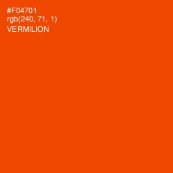 #F04701 - Vermilion Color Image