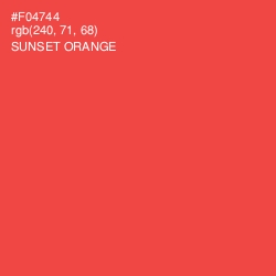 #F04744 - Sunset Orange Color Image