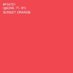 #F04751 - Sunset Orange Color Image