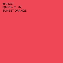 #F04757 - Sunset Orange Color Image