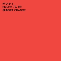 #F04841 - Sunset Orange Color Image