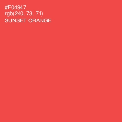 #F04947 - Sunset Orange Color Image
