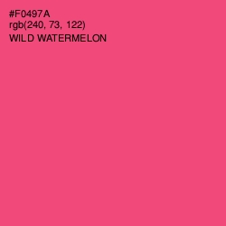 #F0497A - Wild Watermelon Color Image