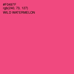 #F0497F - Wild Watermelon Color Image