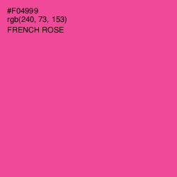 #F04999 - French Rose Color Image