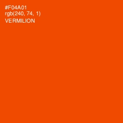 #F04A01 - Vermilion Color Image