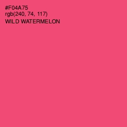 #F04A75 - Wild Watermelon Color Image