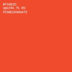 #F04B2D - Pomegranate Color Image
