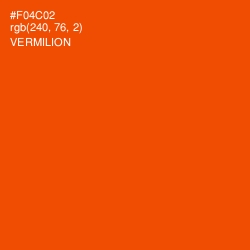 #F04C02 - Vermilion Color Image