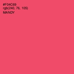 #F04C69 - Mandy Color Image