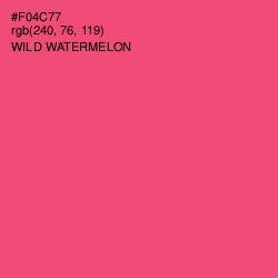#F04C77 - Wild Watermelon Color Image