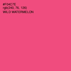 #F04C7E - Wild Watermelon Color Image