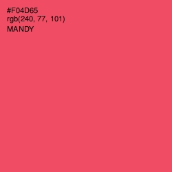 #F04D65 - Mandy Color Image
