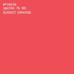 #F04E56 - Sunset Orange Color Image