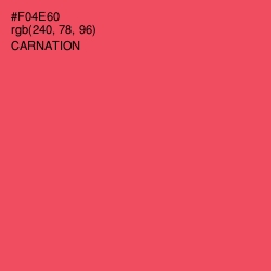 #F04E60 - Carnation Color Image