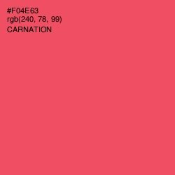 #F04E63 - Carnation Color Image