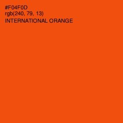 #F04F0D - International Orange Color Image