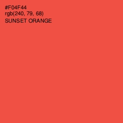 #F04F44 - Sunset Orange Color Image