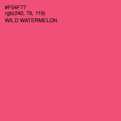 #F04F77 - Wild Watermelon Color Image