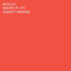 #F05143 - Sunset Orange Color Image