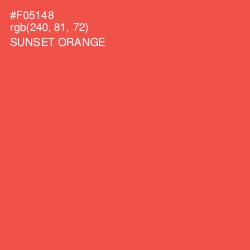 #F05148 - Sunset Orange Color Image