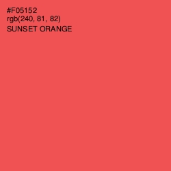 #F05152 - Sunset Orange Color Image