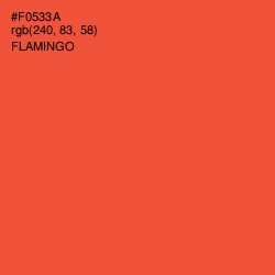 #F0533A - Flamingo Color Image