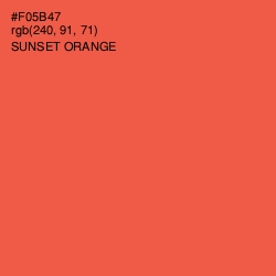 #F05B47 - Sunset Orange Color Image