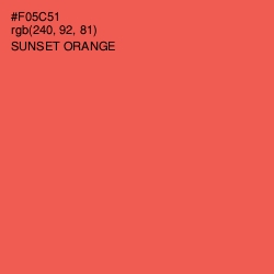 #F05C51 - Sunset Orange Color Image
