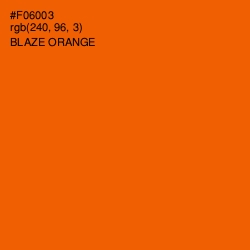 #F06003 - Blaze Orange Color Image