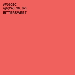 #F0605C - Bittersweet Color Image